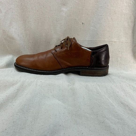 NAOT Chief EU 45 US 12 Men Leather Dress Shoe Maple Walnut Toffee Brown Lace Up - Picture 7 of 10